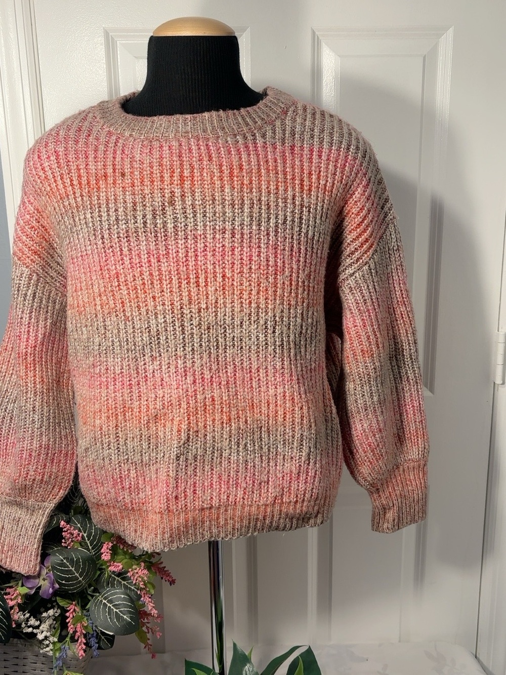 Universal Thread Women’s Multicolor Chunky Knit Crewneck Sweater Size M